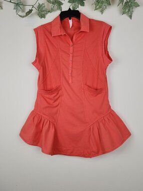 Anthropologie Daily Practice Size XXS Orange Tango Relaxed Fit Mini Dress with P